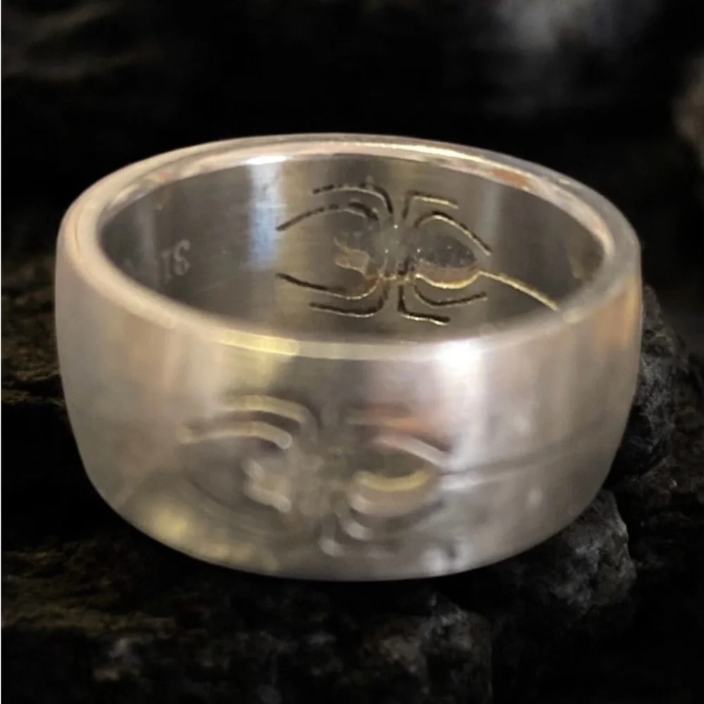 Spider Stainless Steel Band Ring - size 8 - Picture 4 of 5
